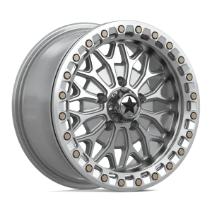 MSA Offroad Wheels – MA53 BOLO UTV BEADLOCK – Silver – 15″x7″ 38mm – Summer Wheels – MA053SD15701238